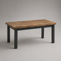 Tavolo da pranzo rettangolare 160 cm x 80 cm x 75 cm in legno effetto rovere naturale e struttura in acciaio nero